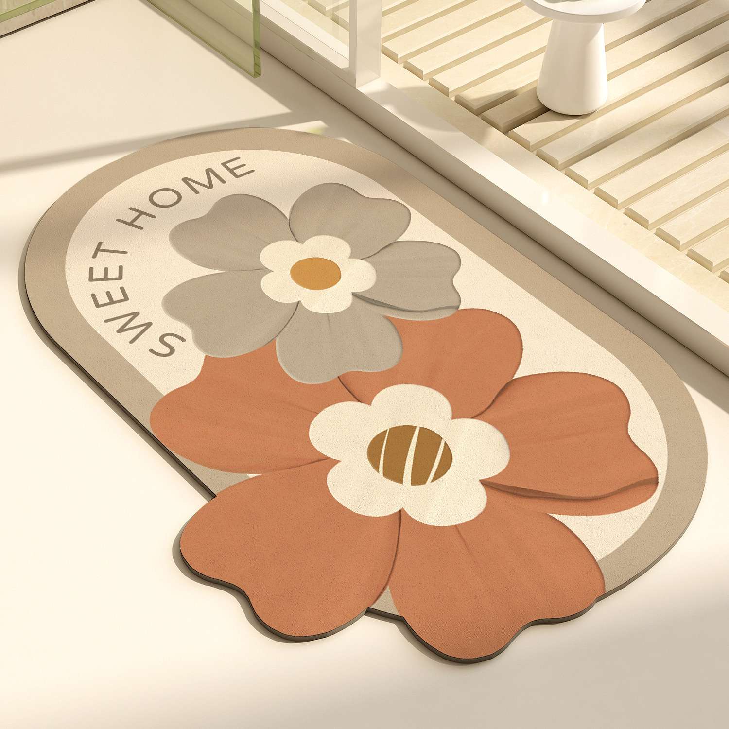バスマット 花咲くお出迎えマット