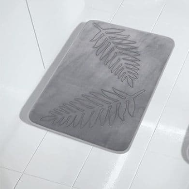 ボタニカルリーフ模様珪藻土バスマット