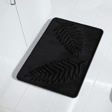 ボタニカルリーフ模様珪藻土バスマット