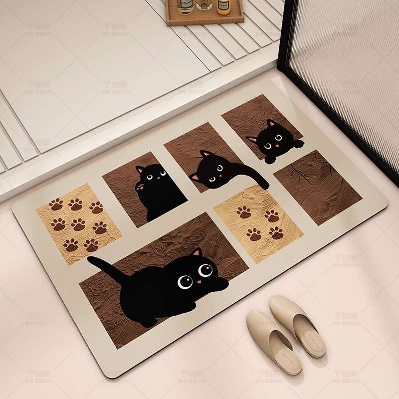 バスマット うちの子のあしあとドライマット