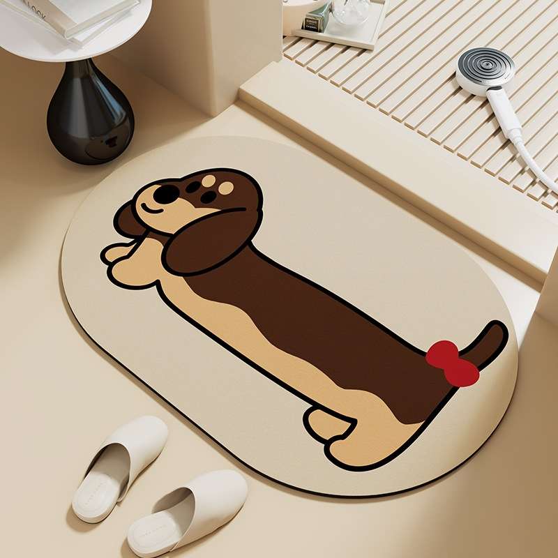 バスマット 動物デザイン珪藻土バスマット