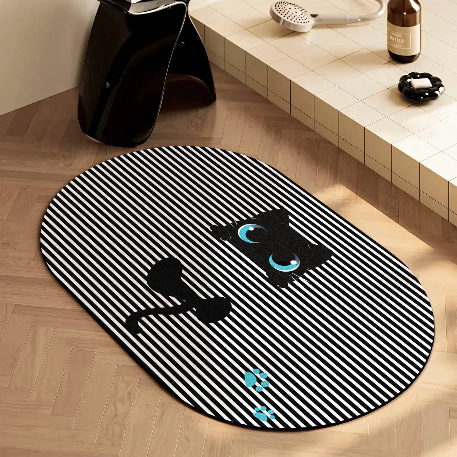 バスマット 猫の足跡 珪藻土バスマット