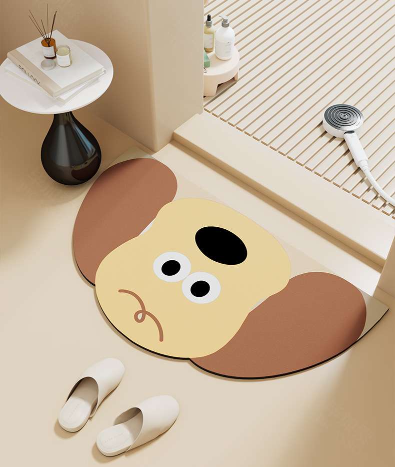 バスマット 動物デザイン珪藻土バスマット
