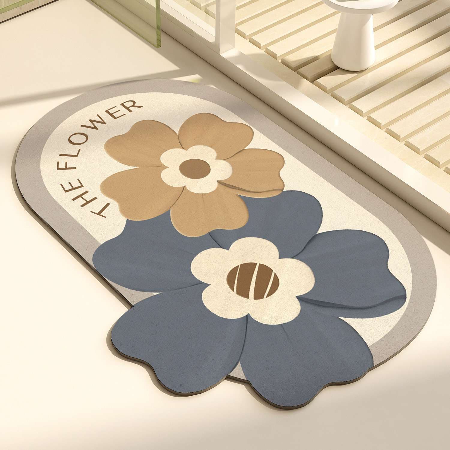 バスマット 花咲くお出迎えマット