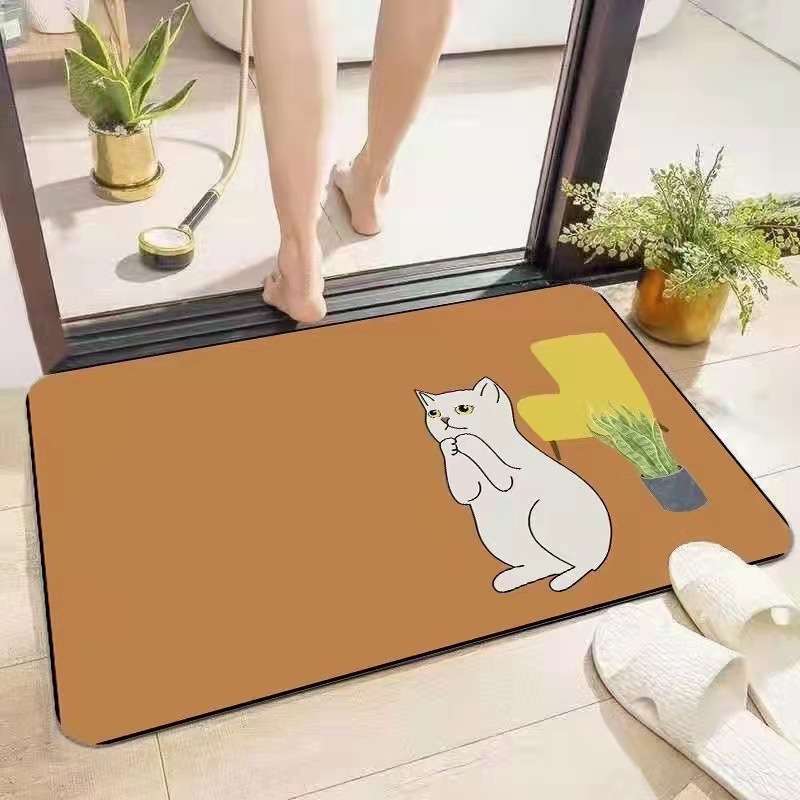 バスマット  ペットウェルカムマット珪藻土