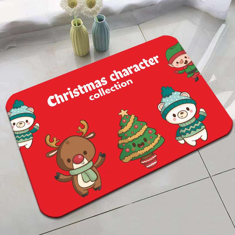 バスマット クリスマス柄珪藻土バスマット