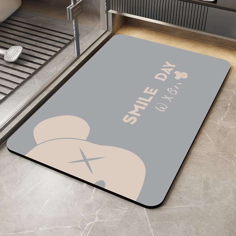 バスマット くまモチーフ吸水バスマット