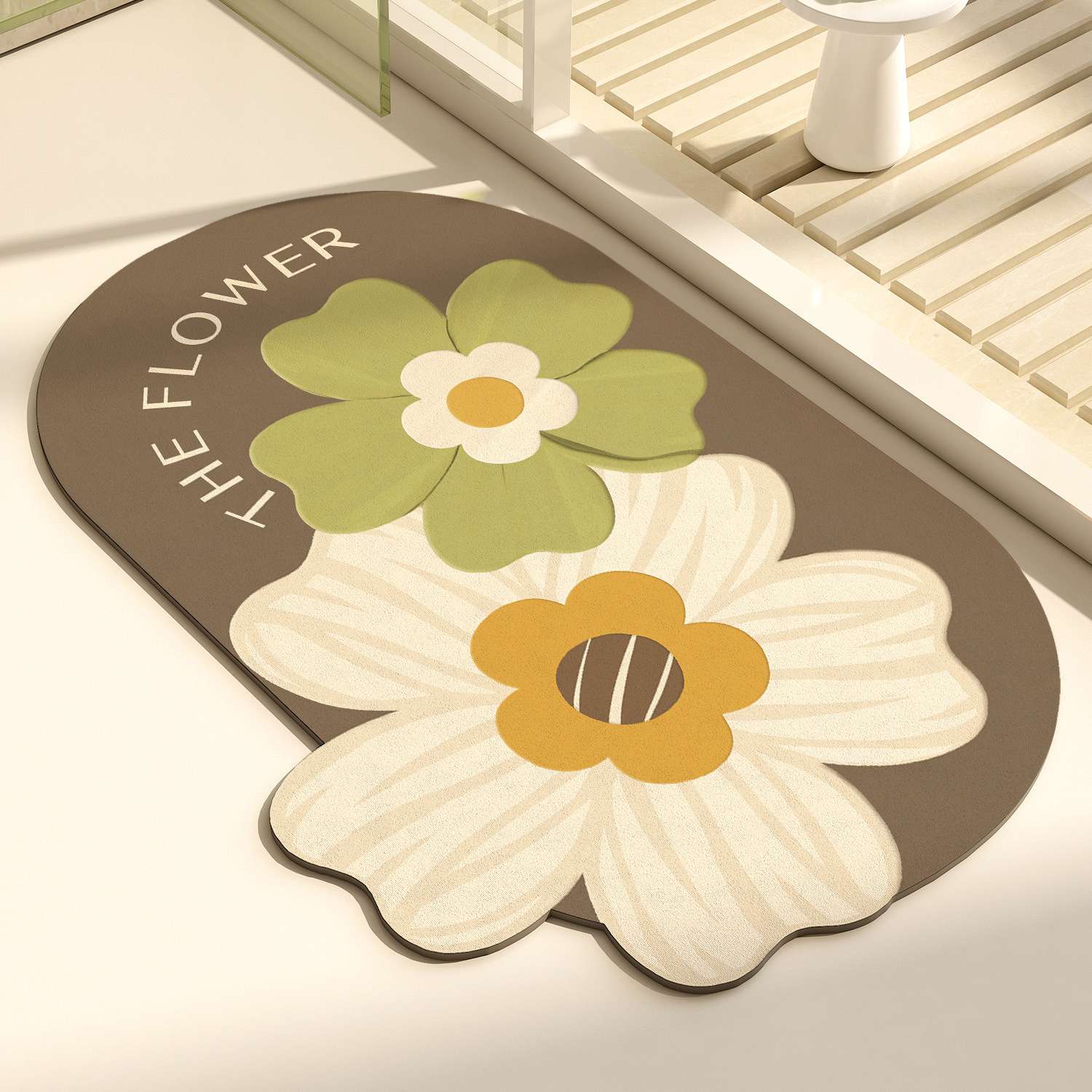 バスマット 花咲くお出迎えマット