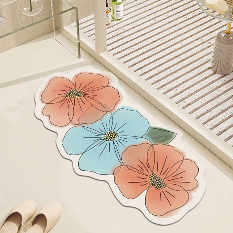 バスマット 花咲く珪藻土バスマット