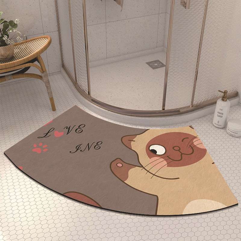 バスマット かわいい動物柄珪藻土バスマット