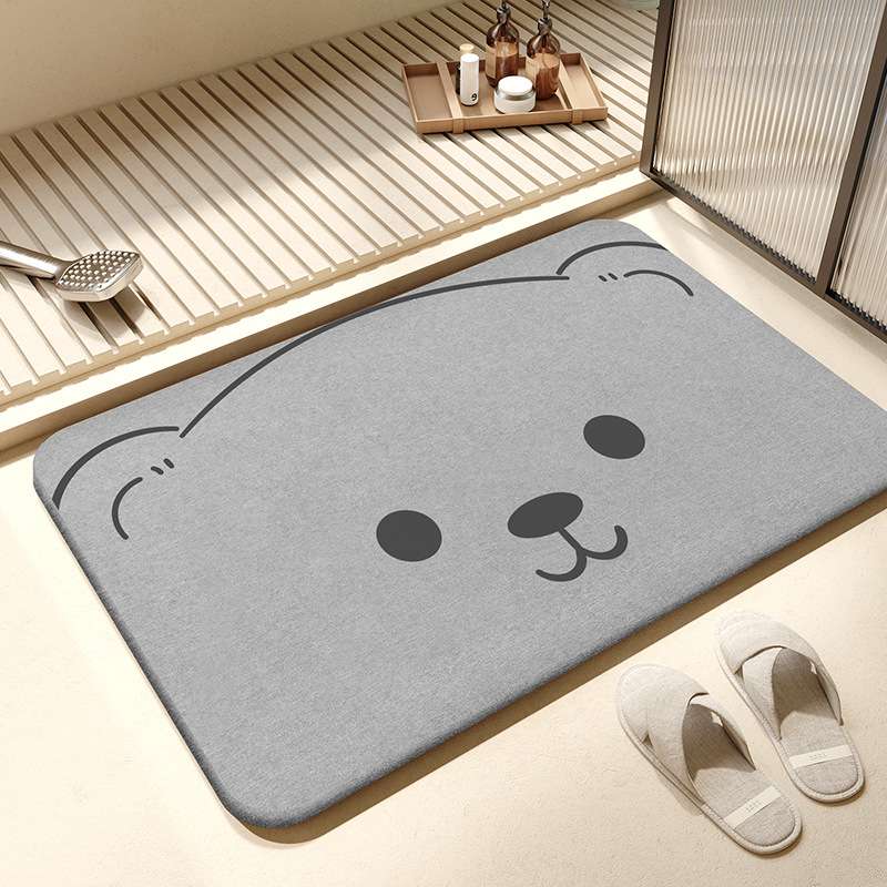 バスマット もこもこパンダの珪藻土バスマット