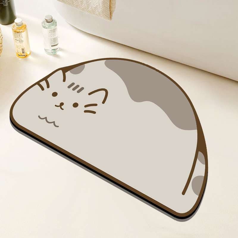 バスマット もちもちねこの珪藻土バスマット