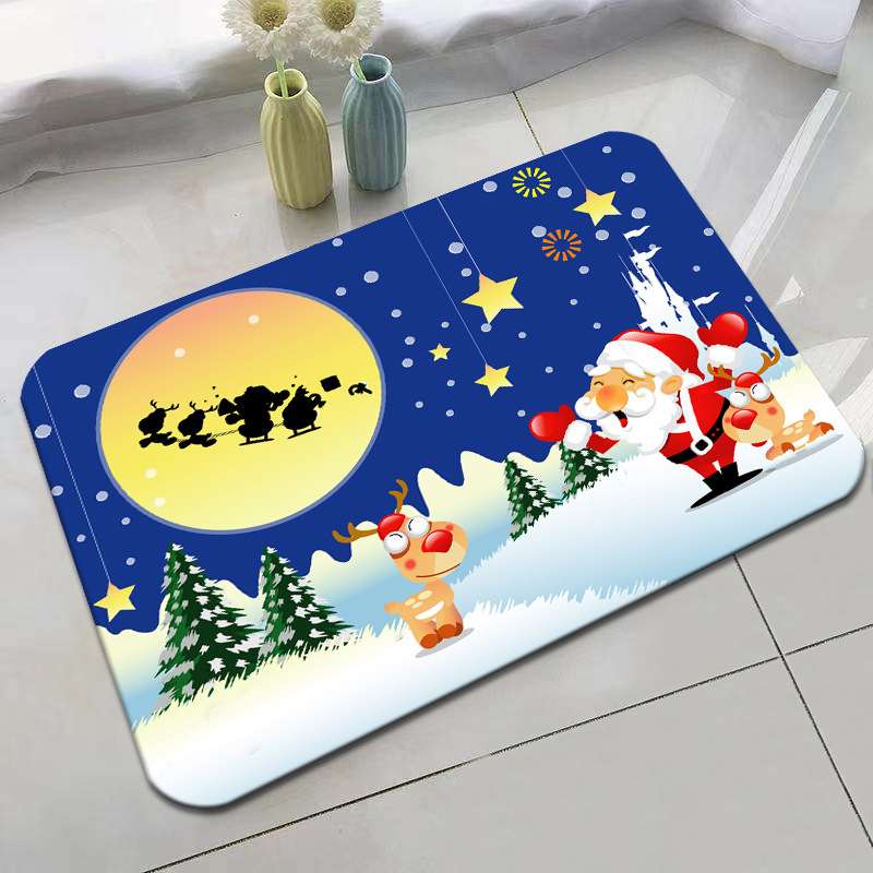 バスマット クリスマス柄珪藻土バスマット