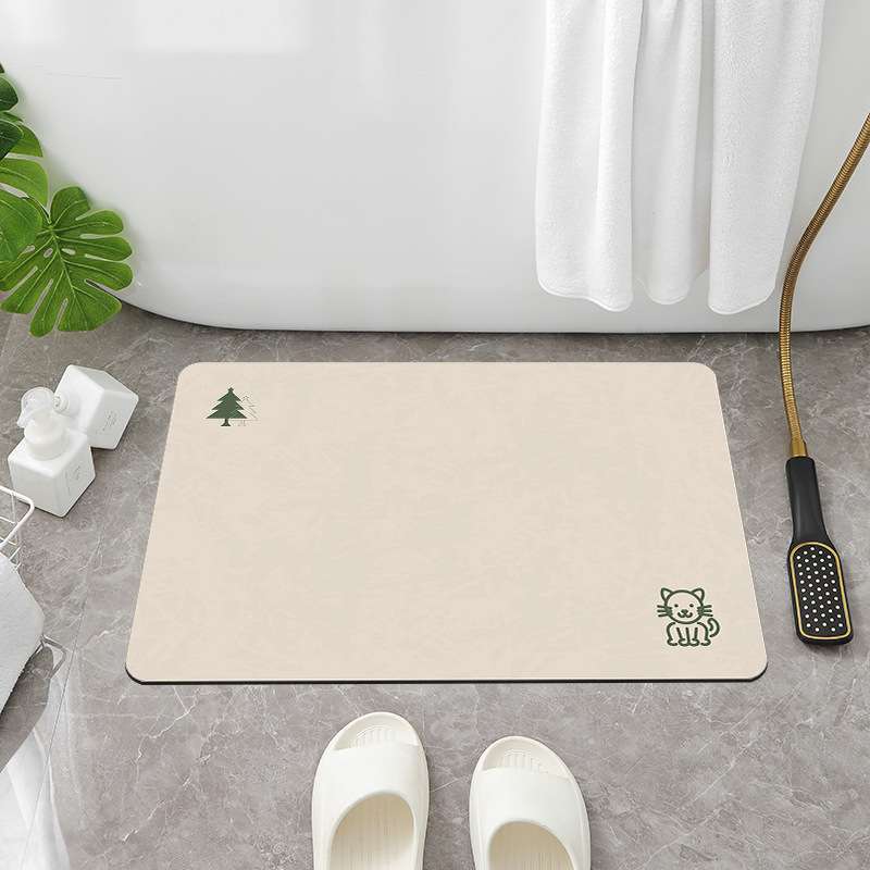 バスマット ペットも喜ぶ吸水速乾珪藻土バスマット