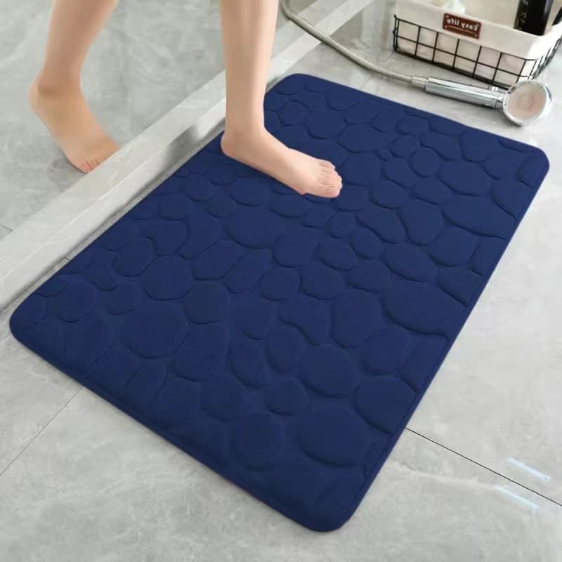 バスマット 石畳模様 吸水速乾バスマット