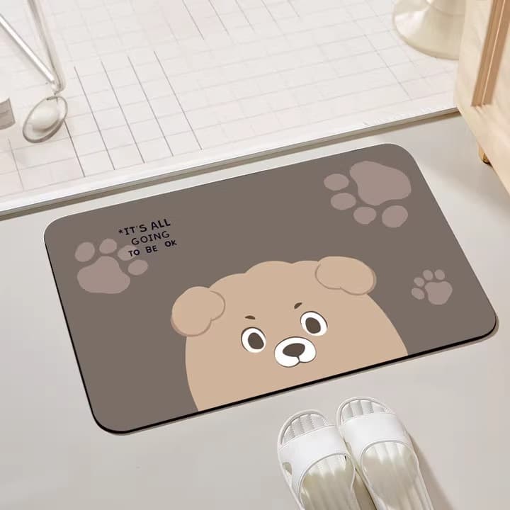 バスマット くつろぎモチーフ珪藻土バスマット