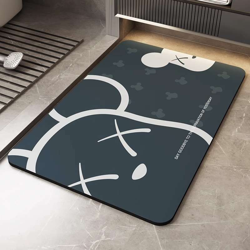 バスマット くまモチーフ吸水バスマット