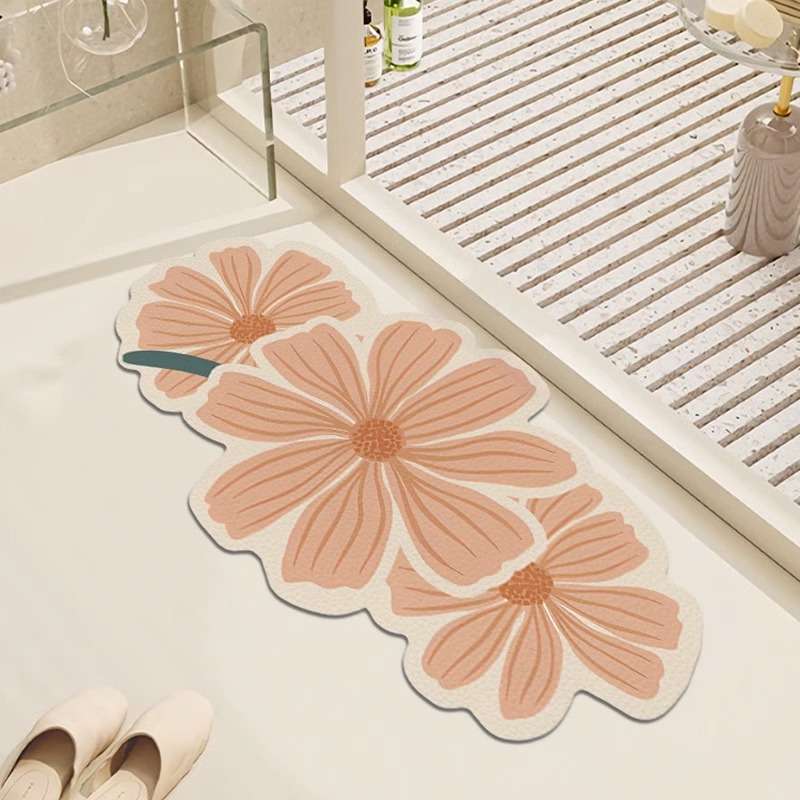 バスマット 花咲く珪藻土バスマット