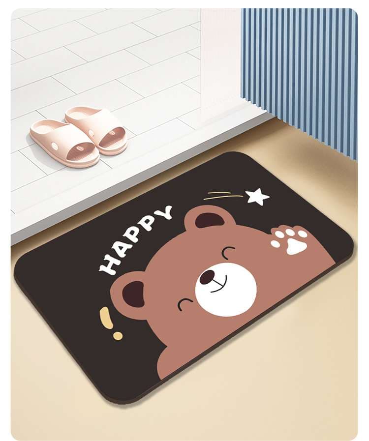 バスマット やすらぎ タンポポ＆パンダ 珪藻土バスマット