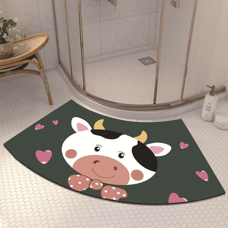 バスマット かわいい動物柄珪藻土バスマット