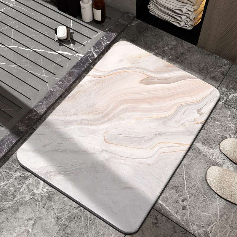 バスマット 大理石模様の吸水マット