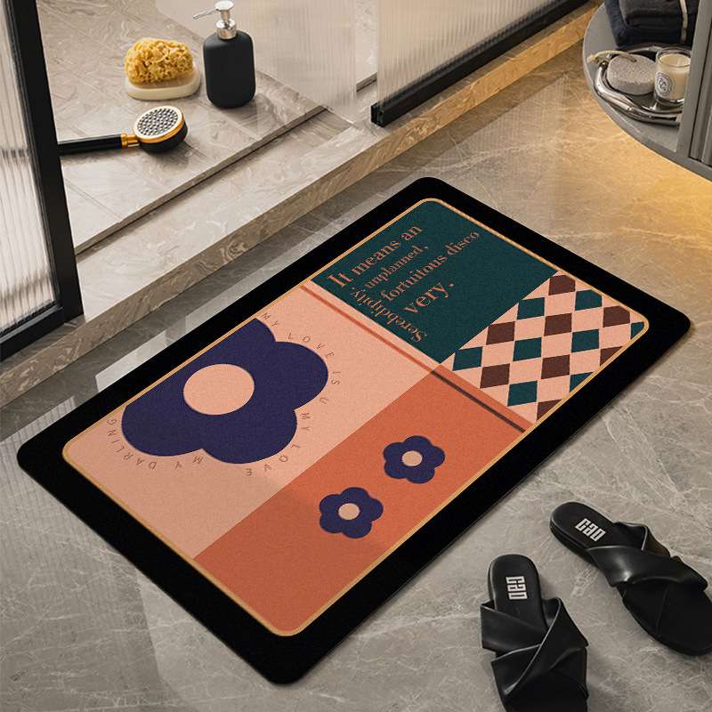 バスマット おしゃれな模様のバスマット