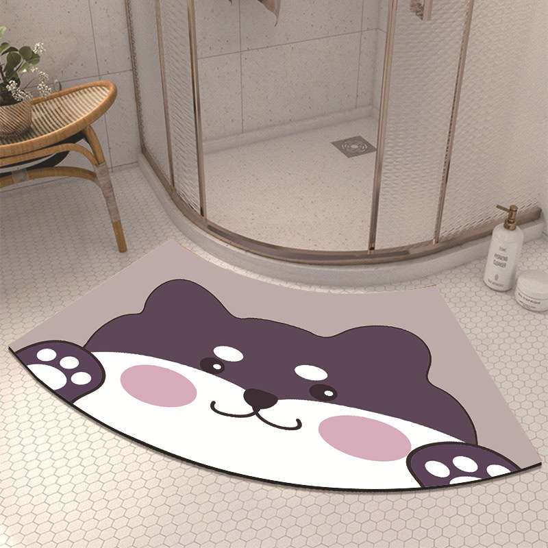 バスマット かわいい動物柄珪藻土バスマット