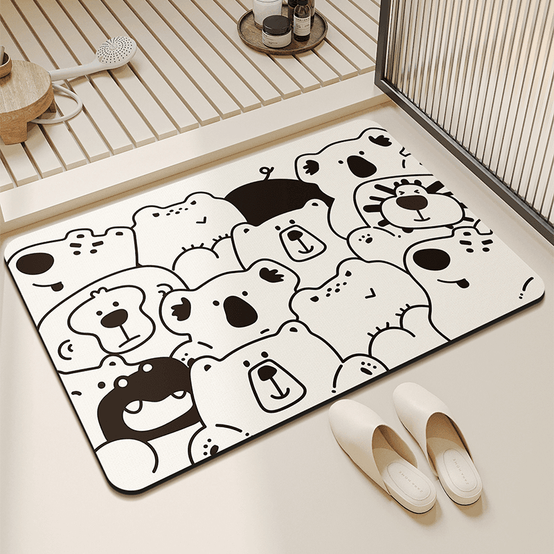 バスマット クマさんの仲間たち珪藻土バスマット