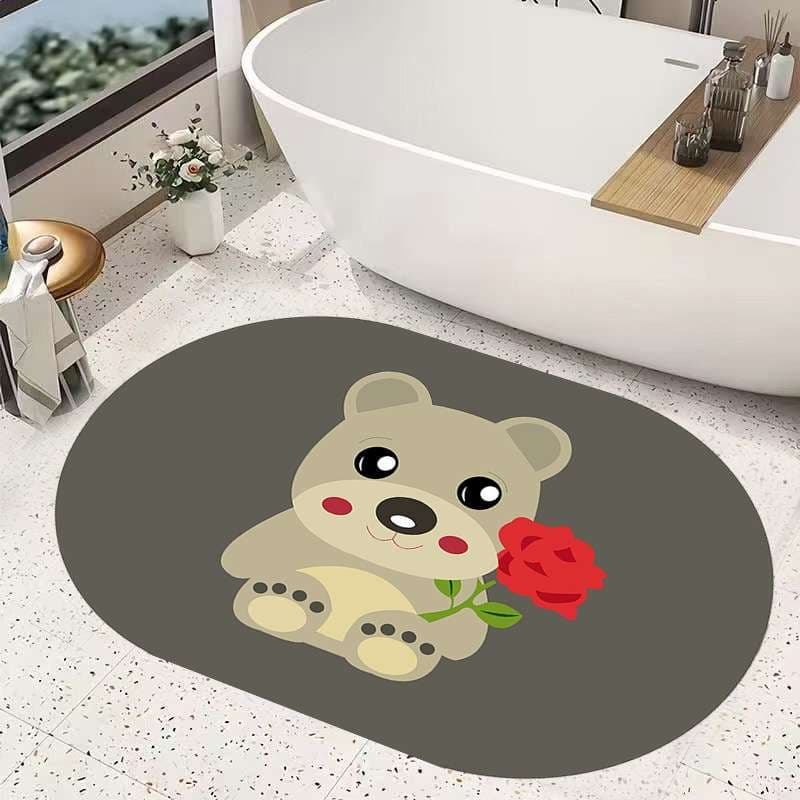バスマット  可愛い動物柄の吸水マット