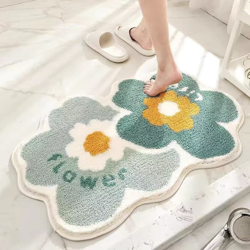 バスマット 花咲きマカロン もこもこバスマット