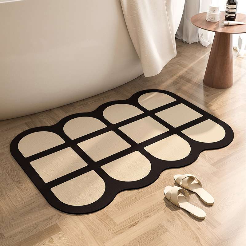 バスマット サークルパターン吸水バスマット