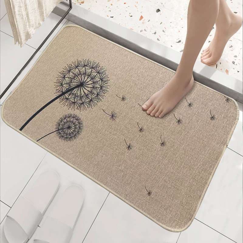 バスマット 芸術的リーフ柄バスマット