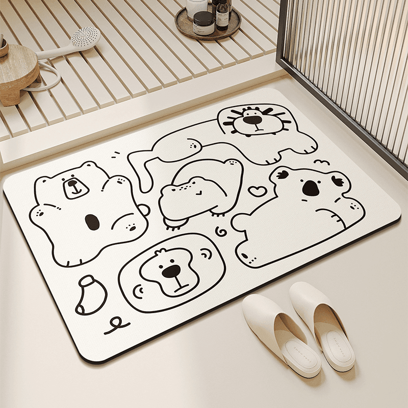 バスマット クマさんの仲間たち珪藻土バスマット