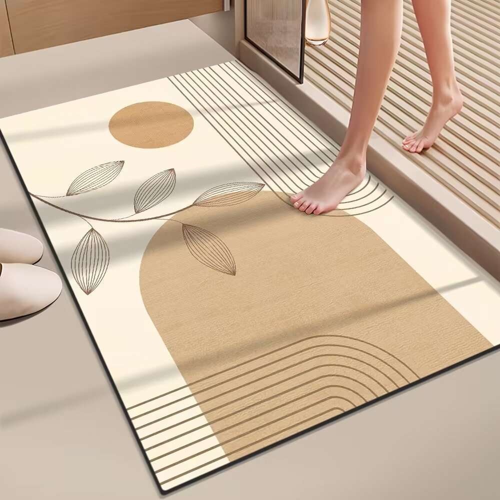 バスマット モダンデザイン吸水珪藻土バスマット