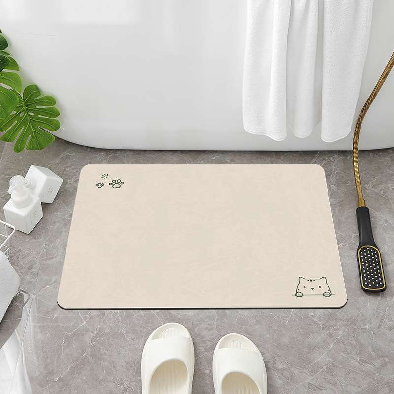 バスマット ペットも喜ぶ吸水速乾珪藻土バスマット