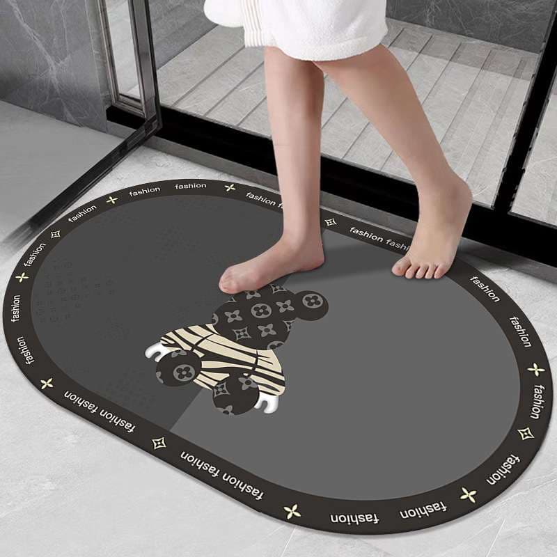 バスマット フラワーガーデン珪藻土バスマット