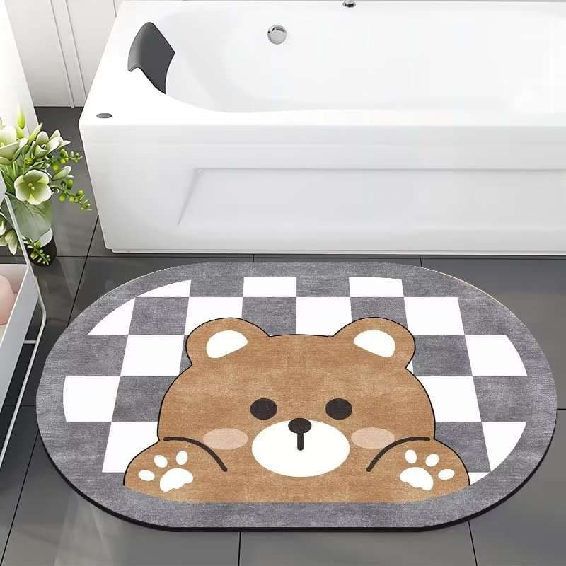 バスマット もこもこ動物バスマット