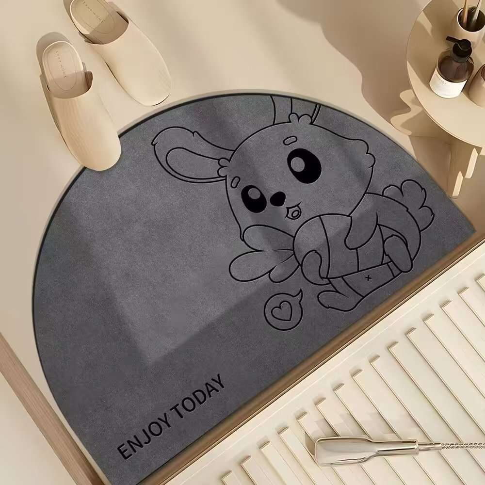 バスマット 癒しの動物図案珪藻土バスマット