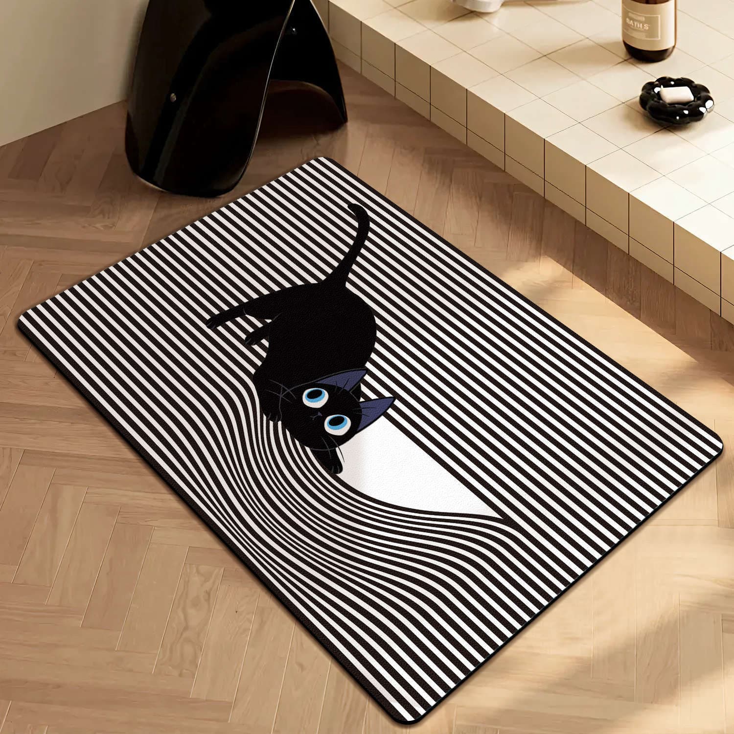 バスマット 猫の足跡 珪藻土バスマット
