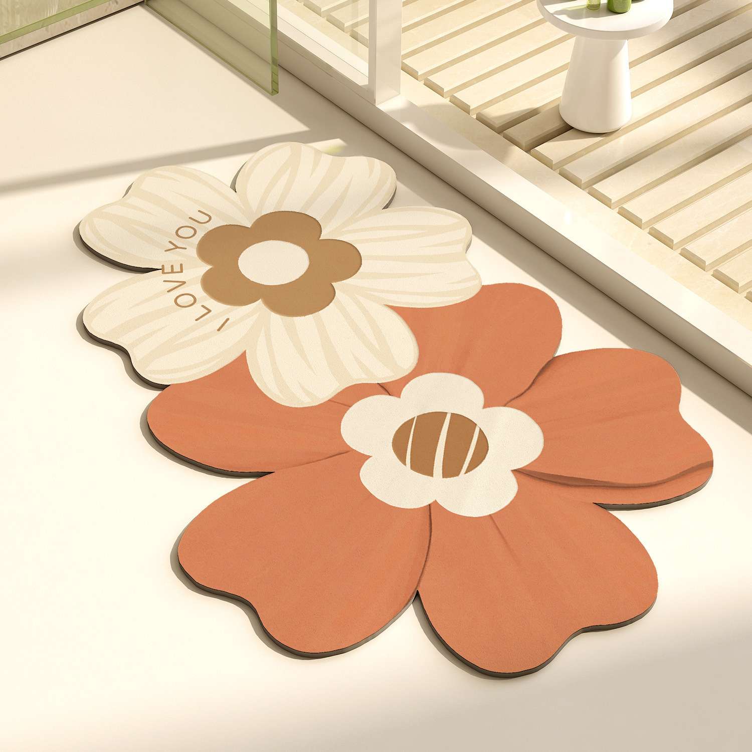 バスマット 花咲くお出迎えマット