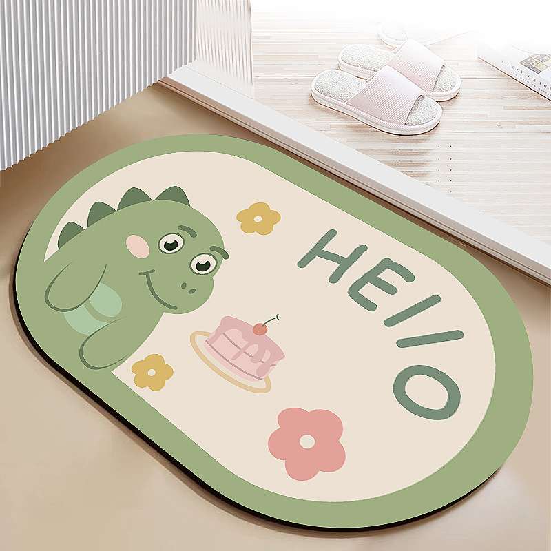 バスマット かわいい動物デザイン珪藻土バスマット