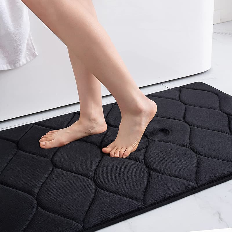 立体キルト加工 吸水速乾バスマット ポリエステル