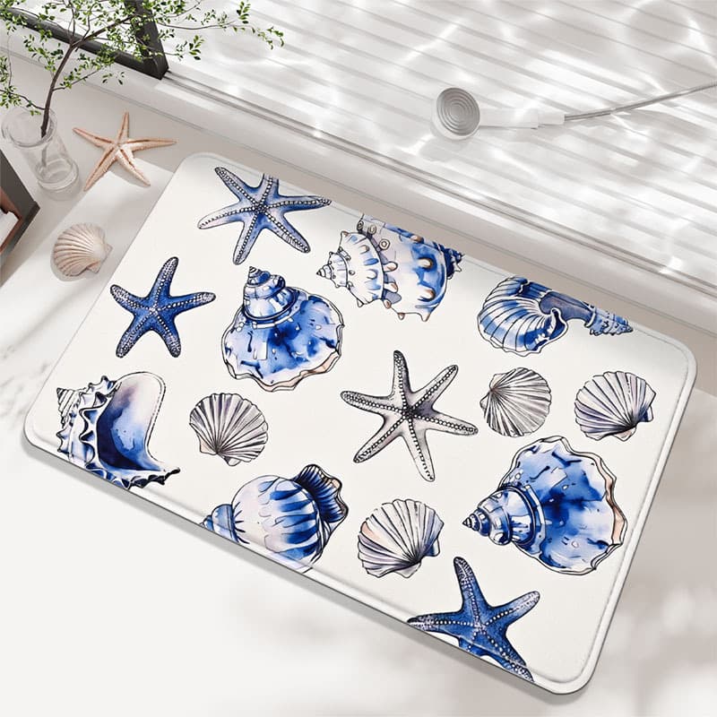 バスマット 海の生き物イラストバスマット