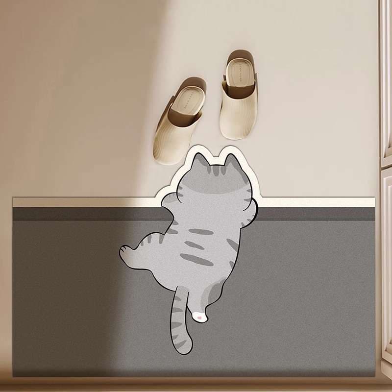 バスマット パンダとネコの癒しバスマット